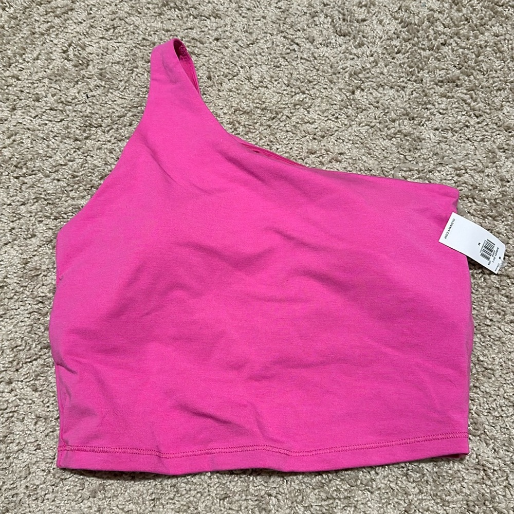 One shoulder sports bra